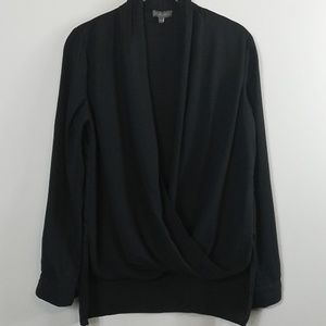 Vince Camuto Black Draped Blouse